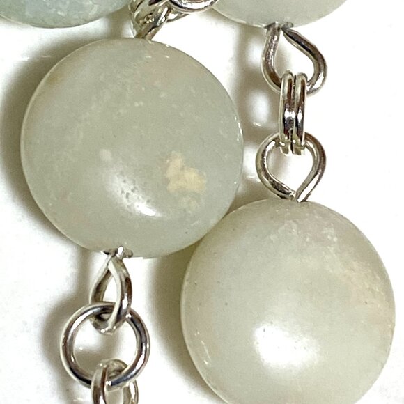 Genuine Pale Green Serpentine Necklace, Cute Dog Person Paw Print  + Gemstone - Picture 8 of 13